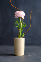 Cylindrical Cream Ceramic Vase