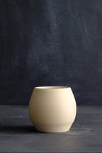 Rounded Cream Ceramic Vase