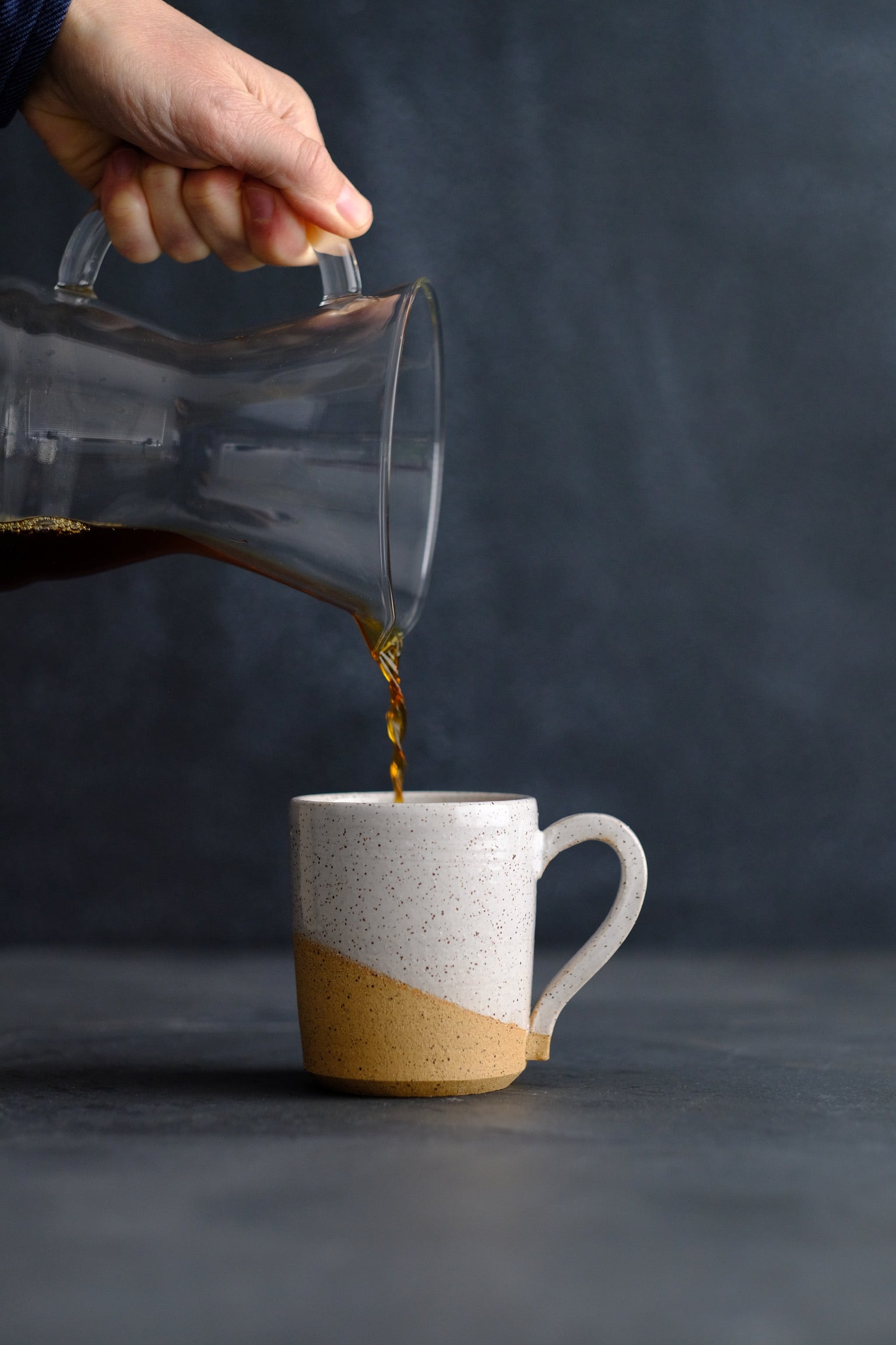 Speckled Ceramic Mug with White Glaze- 8 oz.